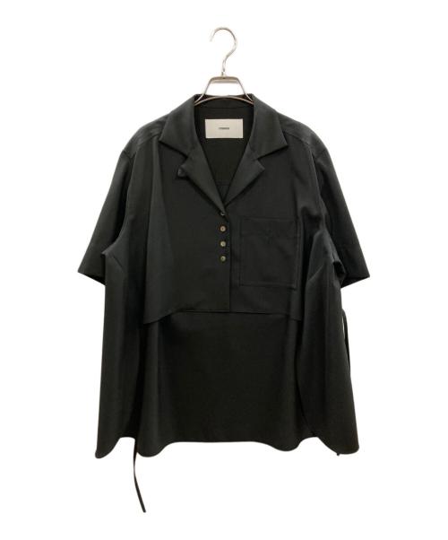 STUDIOUS（ステュディオス）STUDIOUS (ステュディオス) Open Collar Shirt/ステュディオス/123401001 ブラック サイズ:Freeの古着・服飾アイテム