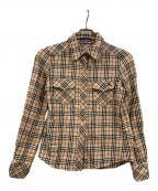 BURBERRY BLUE LABELバーバリーロンドンブルーレーベル）の古着「ノヴァチェックシャツ」｜ベージュ