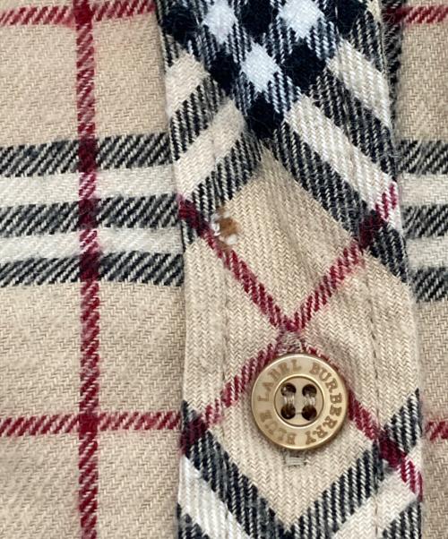 BURBERRY BLUE LABEL（バーバリー ブルー レーベル）BURBERRY BLUE LABEL (バーバリーロンドンブルーレーベル) ノヴァチェックシャツ ベージュ サイズ:Sの古着・服飾アイテム