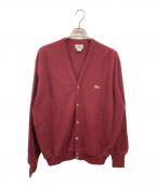 IZOD LACOSTEアイゾッド ラコステ）の古着「アクリルニットカーディガン/アイゾッド ラコステ/USA製」｜バーガンディー