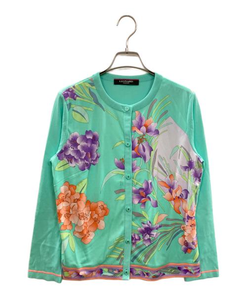 LEONARD（レオナール）LEONARD (レオナール) ニットカーディガン/レオナール/0139224 ブルー サイズ:40の古着・服飾アイテム