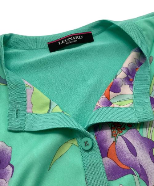 LEONARD（レオナール）LEONARD (レオナール) ニットカーディガン/レオナール/0139224 ブルー サイズ:40の古着・服飾アイテム