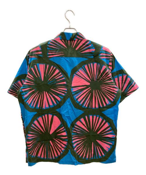 marimekko（マリメッコ）marimekko (マリメッコ) オープンカラーシャツ/マリメッコ/ユニセックス ブルー×ピンク サイズ:Ｍの古着・服飾アイテム