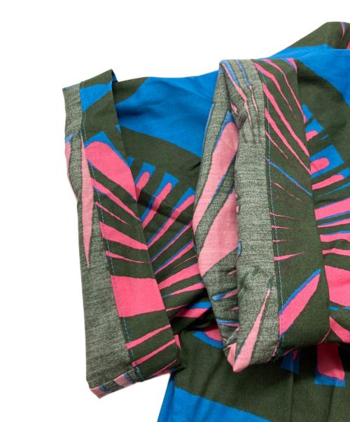 marimekko（マリメッコ）marimekko (マリメッコ) オープンカラーシャツ/マリメッコ/ユニセックス ブルー×ピンク サイズ:Ｍの古着・服飾アイテム