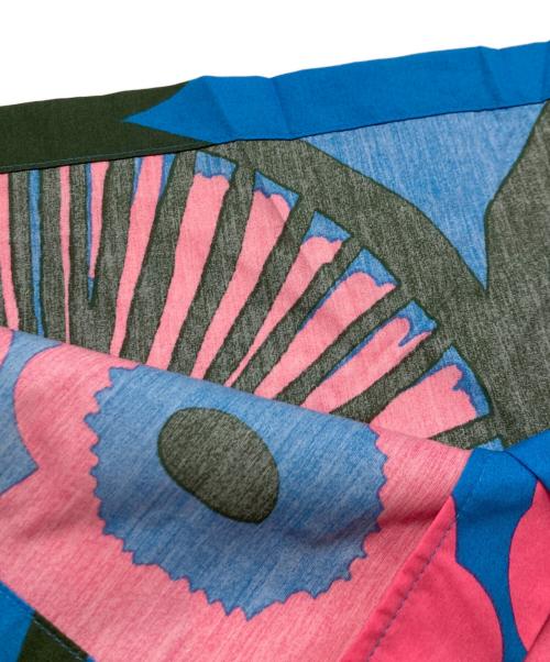 marimekko（マリメッコ）marimekko (マリメッコ) オープンカラーシャツ/マリメッコ/ユニセックス ブルー×ピンク サイズ:Ｍの古着・服飾アイテム