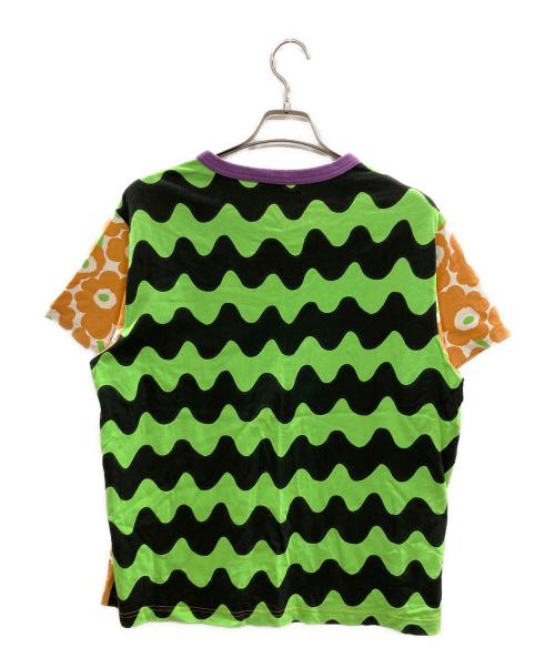 marimekko（マリメッコ）marimekko (マリメッコ) 半袖Tシャツ/マリメッコ/52219-1-90050/ユニセックス オレンジ×グリーン サイズ:Sの古着・服飾アイテム