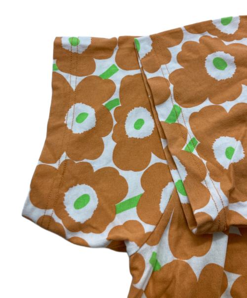 marimekko（マリメッコ）marimekko (マリメッコ) 半袖Tシャツ/マリメッコ/52219-1-90050/ユニセックス オレンジ×グリーン サイズ:Sの古着・服飾アイテム