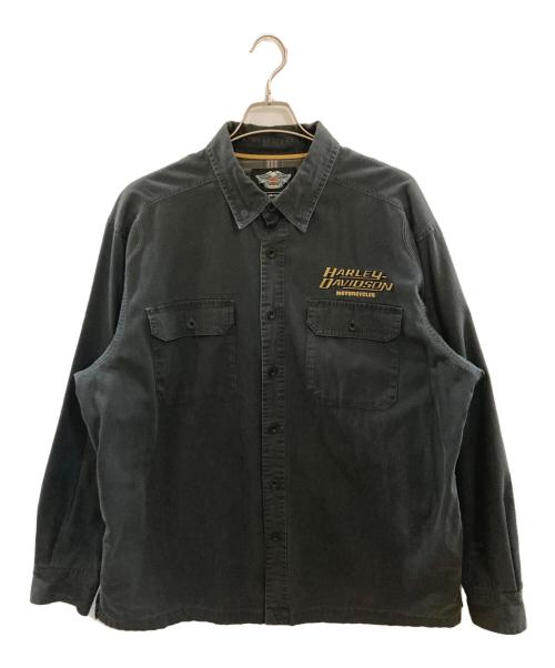 HARLEY-DAVIDSON（ハーレーダビッドソン）HARLEY-DAVIDSON (ハーレーダビッドソン) バックプリントシャツ/ハーレーダビッドソン ブラック サイズ:XLの古着・服飾アイテム
