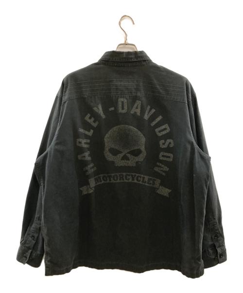 HARLEY-DAVIDSON（ハーレーダビッドソン）HARLEY-DAVIDSON (ハーレーダビッドソン) バックプリントシャツ/ハーレーダビッドソン ブラック サイズ:XLの古着・服飾アイテム