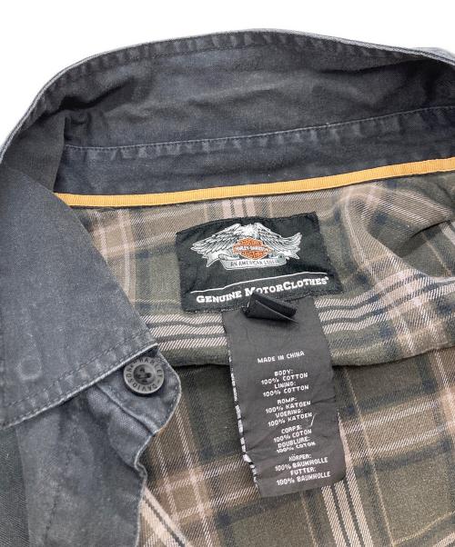 HARLEY-DAVIDSON（ハーレーダビッドソン）HARLEY-DAVIDSON (ハーレーダビッドソン) バックプリントシャツ/ハーレーダビッドソン ブラック サイズ:XLの古着・服飾アイテム