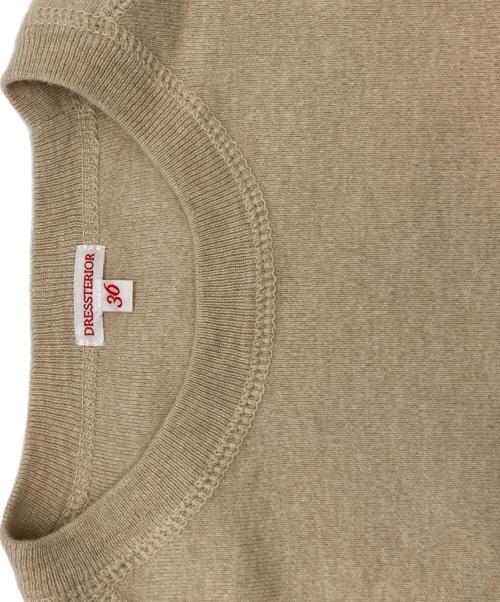 DRESSTERIOR（ドレステリア）DRESSTERIOR (ドレステリア) ウォッシャブルコットンカシミヤニット ベージュ サイズ:Mの古着・服飾アイテム