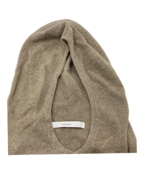 FRAMeWORK（フレームワーク）FRAMeWORK (フレームワーク) 圧縮ウールニットパーカー ベージュ サイズ:Fの古着・服飾アイテム