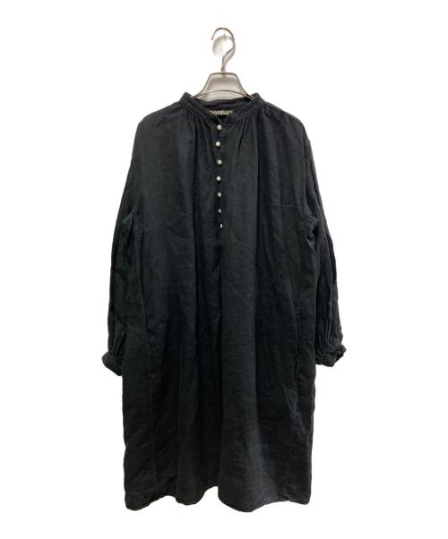 HAVERSACK（ハバーサック）HAVERSACK (ハバーサック) フレンチワークリネンシャツワンピース/ハバーサック/621908 ブラック サイズ:1の古着・服飾アイテム