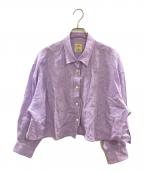 journal standard L'essageジャーナルスタンダード レサージュ）の古着「フレンチリネン ショートシャツ/ジャーナルスタンダード レサージュ/24050370001010」｜パープル