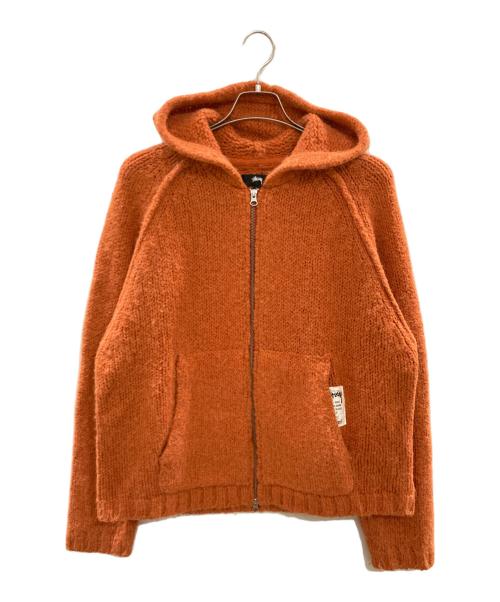 stussy（ステューシー）stussy (ステューシー) CHUNKY KNIT ZIP HOODIE/ステューシー/117200 オレンジ サイズ:Ｌの古着・服飾アイテム