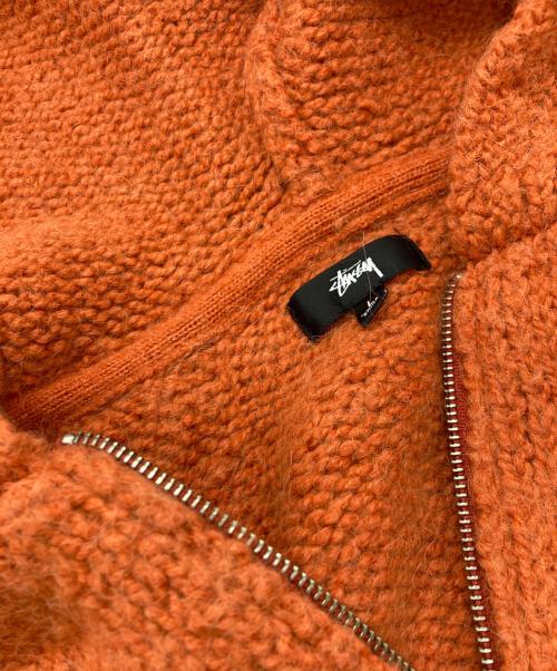 stussy（ステューシー）stussy (ステューシー) CHUNKY KNIT ZIP HOODIE/ステューシー/117200 オレンジ サイズ:Ｌの古着・服飾アイテム
