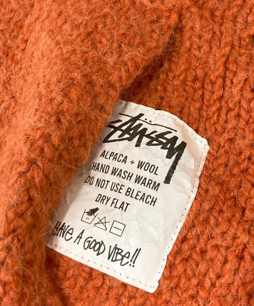 stussy（ステューシー）stussy (ステューシー) CHUNKY KNIT ZIP HOODIE/ステューシー/117200 オレンジ サイズ:Ｌの古着・服飾アイテム