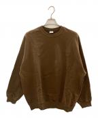 KEBOZケボズ）の古着「エンボス加工ロゴスウェット/ケボズ」｜ブラウン
