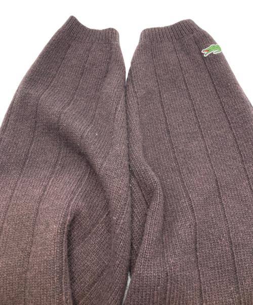 LACOSTE（ラコステ）LACOSTE (ラコステ) VAINL ARCHIVE (ヴァイナルアーカイブ) カシミヤ混ニットカーディガン/ラコステ/ヴァイナルアーカイブ/AH013PL/BEAUTY&YOUTH別注 ブラウン サイズ:4の古着・服飾アイテム