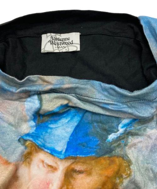 Vivienne Westwood man（ヴィヴィアン ウェストウッド マン）Vivienne Westwood man (ヴィヴィアン ウェストウッド マン) アシンメトリーカットソー/ヴィヴィアン ウェストウッド マン/VW-LP-83446 ブルー×ブラック サイズ:Freeの古着・服飾アイテム