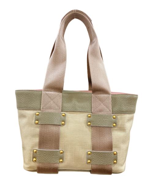 A.D.M.J.（エーディーエムジェイ）A.D.M.J. (エーディーエムジェイ) トートバッグ/エーディーエムジェイ グレー×ピンクの古着・服飾アイテム