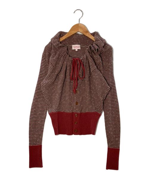 Vivienne Westwood RED LABEL（ヴィヴィアンウエストウッドレッドレーベル）Vivienne Westwood RED LABEL (ヴィヴィアンウエストウッドレッドレーベル) ニットカーディガン レッド サイズ:2の古着・服飾アイテム
