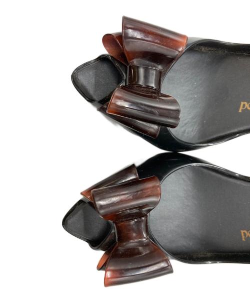 VIVIENNE WESTWOOD ANGLOMANIA+melissa（ヴィヴィアンウエストウッド アングロマニア メリッサ）VIVIENNE WESTWOOD ANGLOMANIA+melissa (ヴィヴィアンウエストウッド アングロマニア メリッサ) ラバーヒールパンプス/ヴィヴィアンウエストウッド アングロマニア メリッサ ブラック サイズ:EUR37の古着・服飾アイテム