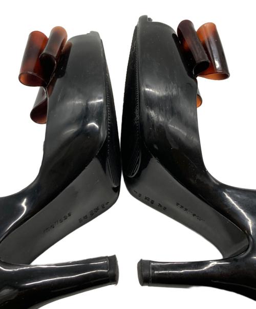 VIVIENNE WESTWOOD ANGLOMANIA+melissa（ヴィヴィアンウエストウッド アングロマニア メリッサ）VIVIENNE WESTWOOD ANGLOMANIA+melissa (ヴィヴィアンウエストウッド アングロマニア メリッサ) ラバーヒールパンプス/ヴィヴィアンウエストウッド アングロマニア メリッサ ブラック サイズ:EUR37の古着・服飾アイテム