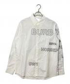 BURBERRYバーバリー）の古着「ロゴ ホースフェリー 長袖シャツ」｜ホワイト
