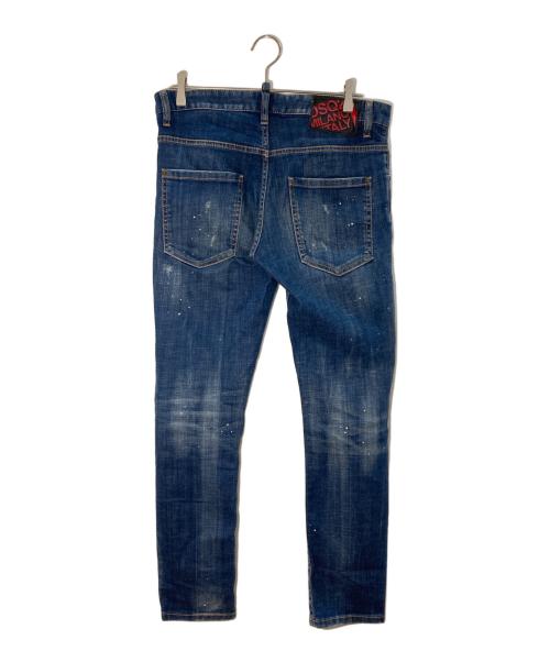 DSQUARED2（ディースクエアード）DSQUARED2 (ディースクエアード) ダメージデニムパンツ ブルー サイズ:46の古着・服飾アイテム