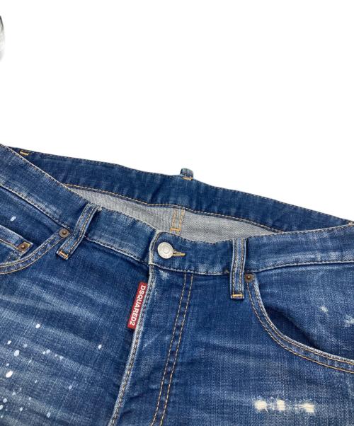 DSQUARED2（ディースクエアード）DSQUARED2 (ディースクエアード) ダメージデニムパンツ ブルー サイズ:46の古着・服飾アイテム