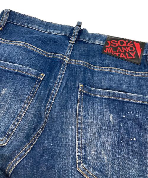 DSQUARED2（ディースクエアード）DSQUARED2 (ディースクエアード) ダメージデニムパンツ ブルー サイズ:46の古着・服飾アイテム