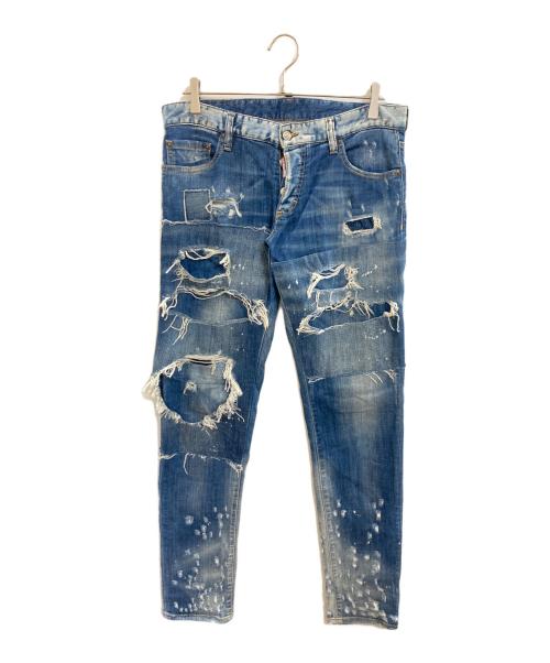 DSQUARED2（ディースクエアード）DSQUARED2 (ディースクエアード) ダメージデニムパンツ/ディースクエアード/S71LB0269 ブルー サイズ:Lの古着・服飾アイテム