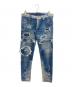 DSQUARED2（ディースクエアード）の古着「ダメージデニムパンツ/ディースクエアード/S71LB0269」｜ブルー