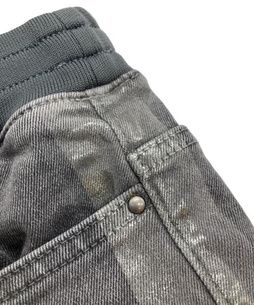 K.T KIYOKO TAKASE（ケーティー キヨコタカセ）K.T KIYOKO TAKASE (ケーティー キヨコタカセ) コットンストレッチデニム ウエストリブパンツ グレー サイズ:7の古着・服飾アイテム