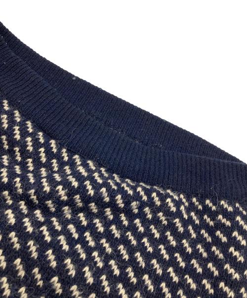 L.L.Bean（エルエルビーン）L.L.Bean (エルエルビーン) バーズアイクルーネックニット ネイビー サイズ:XLの古着・服飾アイテム