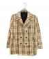 BURBERRY BLACK LABEL（バーバリーブラックレーベル）の古着「ノヴァチェック柄Pコート/バーバリーブラックレーベル/BMP66-902-42」｜ベージュ