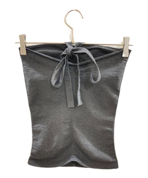 UNFIL（アンフィル）UNFIL (アンフィル) stretch organic cotton tube top/アンフィル/WVSP-UW121 グレー サイズ:Sの古着・服飾アイテム