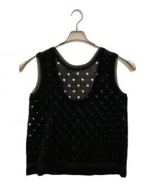 MIHOKO SAITO（ミホコ サイトウ）の古着「メッシュタンクトップ/ミホコ サイトウ/MH-K0559」｜ブラック