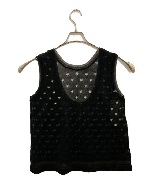 MIHOKO SAITO（ミホコ サイトウ）MIHOKO SAITO (ミホコ サイトウ) メッシュタンクトップ/ミホコ サイトウ/MH-K0559 ブラック サイズ:Freeの古着・服飾アイテム