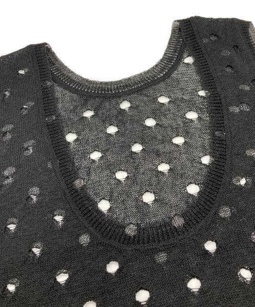 MIHOKO SAITO（ミホコ サイトウ）MIHOKO SAITO (ミホコ サイトウ) メッシュタンクトップ/ミホコ サイトウ/MH-K0559 ブラック サイズ:Freeの古着・服飾アイテム