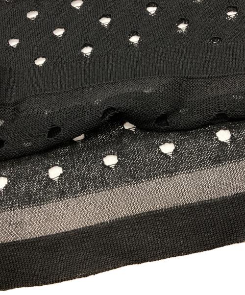 MIHOKO SAITO（ミホコ サイトウ）MIHOKO SAITO (ミホコ サイトウ) メッシュタンクトップ/ミホコ サイトウ/MH-K0559 ブラック サイズ:Freeの古着・服飾アイテム