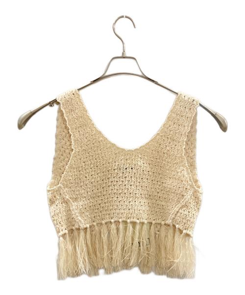 UNFIL（アンフィル）UNFIL (アンフィル) メッシュタンクトップ/アンフィル/UN240800319 アイボリー サイズ:Sの古着・服飾アイテム