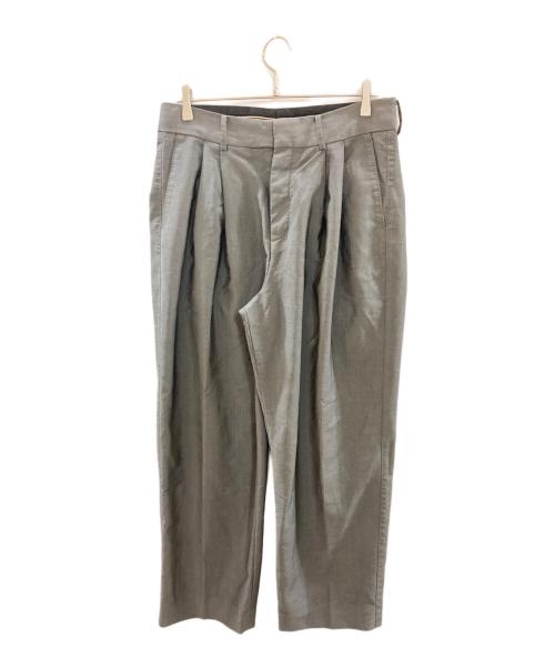 TOMORROW LAND（トゥモローランド）TOMORROW LAND (トゥモローランド) ウールモヘヤトロピカル 2プリーツワイドパンツ/トゥモローランド/63-04-12-04409/CANONICO グレー サイズ:Ｍの古着・服飾アイテム