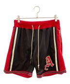 always out of stockオールウェイズ アウト オブ ストック）の古着「バスケットハーフパンツ/オールウェイズ アウト オブ ストック」｜レッド×ブラック