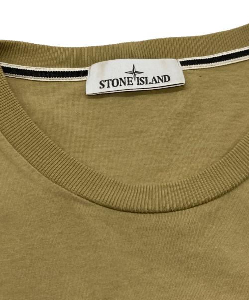 STONE ISLAND（ストーンアイランド）STONE ISLAND (ストーンアイランド) STITCHES THREE' EMBROIDERY Tシャツ/ストーンアイランド/781521580 ベージュ サイズ:XLの古着・服飾アイテム