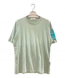 STONE ISLAND（ストーンアイランド）の古着「STITCHES LOGO ONE SLEEVE TEE/ストーンアイランド/781521578」｜グリーン