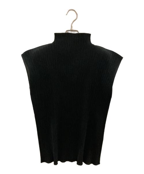 PLEATS PLEASE（プリーツプリーズ）PLEATS PLEASE (プリーツプリーズ) ノースリーブブラウス ブラック サイズ:Ｍの古着・服飾アイテム