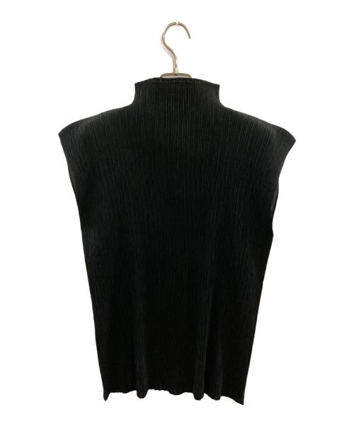 PLEATS PLEASE（プリーツプリーズ）PLEATS PLEASE (プリーツプリーズ) ノースリーブブラウス ブラック サイズ:Ｍの古着・服飾アイテム