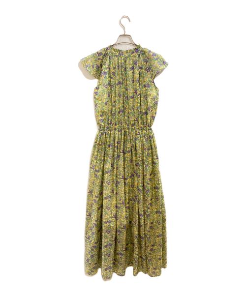 OBLI（オブリ）OBLI (オブリ) 総柄ワンピース/オブリ イエロー×パープル サイズ:Mの古着・服飾アイテム